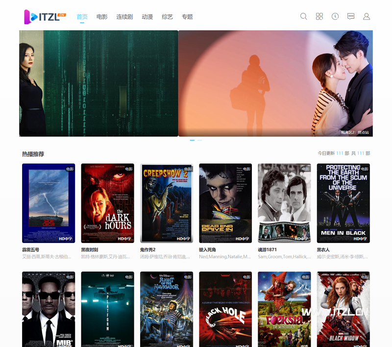 苹果CMS V10白色简约风格自适应模板